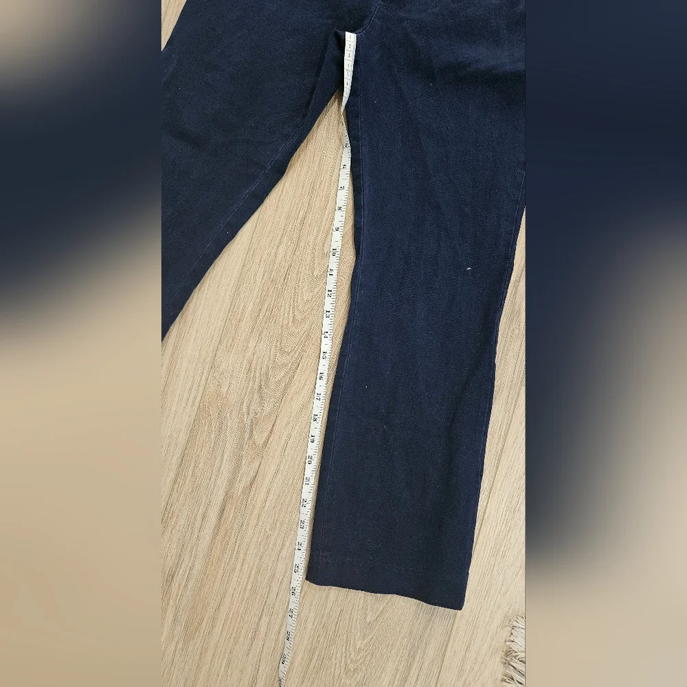 Lauren Ralph Lauren Adelle Pants Size 6P Navy Blue Straight Leg Trouser Stretch